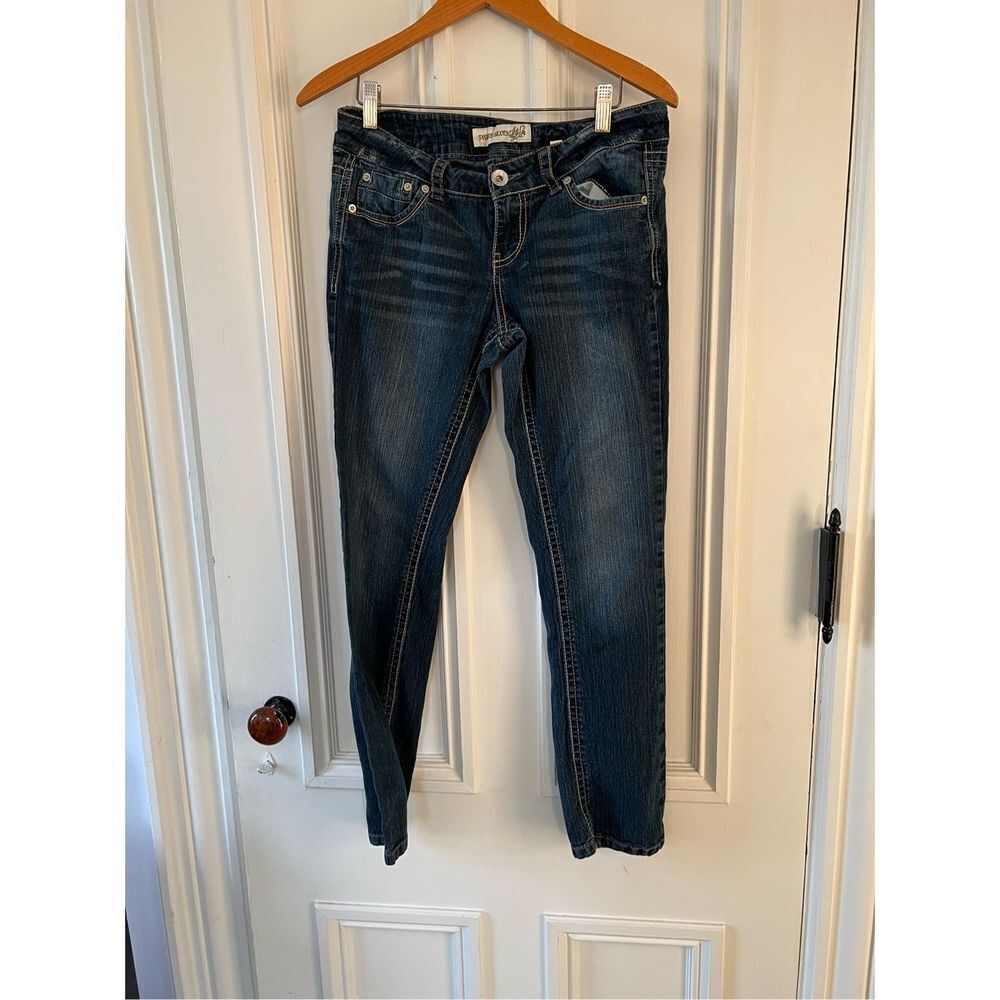 Paris Blue junior’s dark was skinny jeans 9